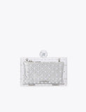 Carvela clutch bag clear perspex with crystals - British product