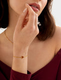 Katie Loxton gold coated enamel heart bracelet 30mm, UK version