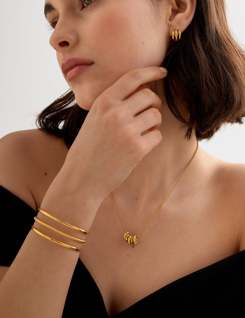 Katie Loxton gold plated bangle open cuff waterproof, imported from the UK