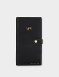 Katie Loxton personalised faux leather travel wallet with gold initials (British brand)