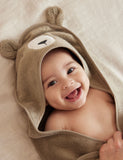 MORI pure cotton bear hooded baby towel, UK version