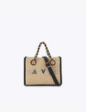 Carvela raffia beaded mini cross body bag, UK version