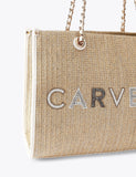 Carvela Raffia Beaded Tote Bag & Pouch