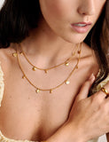 Katie Loxton gold plated shell charm necklace, UK version