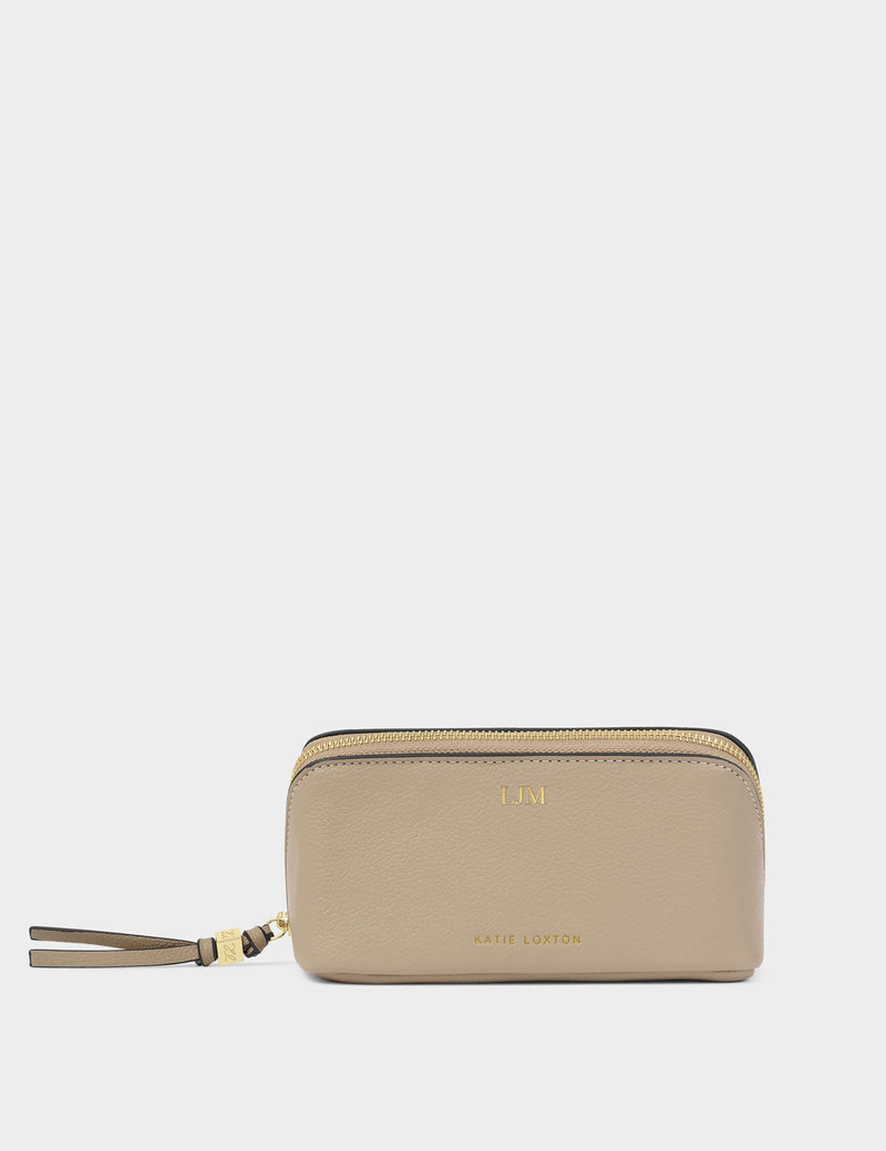 Katie Loxton faux leather make-up bag with mirror (British brand)