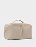 Katie Loxton large toiletry bag soft suedette gold details (British brand)