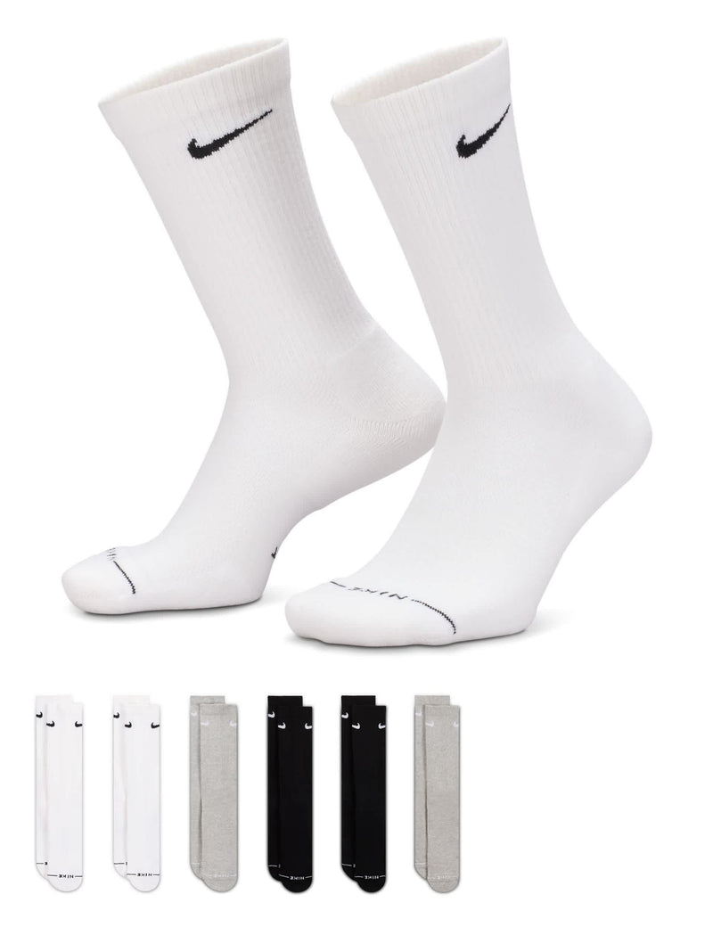 Nike everyday elevated crew socks 6-pack, UK version