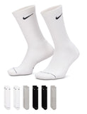 Nike everyday elevated crew socks 6-pack, UK version