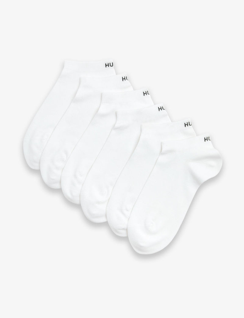 HUGO cotton rich logo trainer socks 6 pack - British product