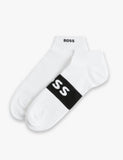 BOSS 2-pack cotton rich logo trainer socks (British brand)