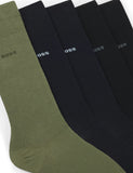 BOSS 5 Pack Cotton Rich Ankle Socks