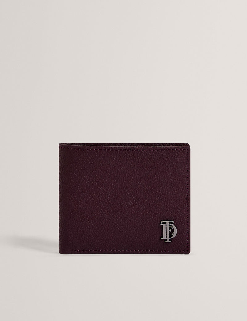 Ted Baker pebbled leather bi-fold wallet 9x11cm - British product
