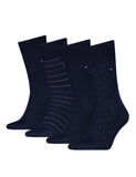 Tommy Hilfiger cotton rich socks gift tin 4 pack - British product