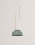 Ted Baker fabric gathered chain strap clutch bag (British brand)
