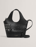 Ted Baker leather tote bag with laser-cut pattern (British brand)