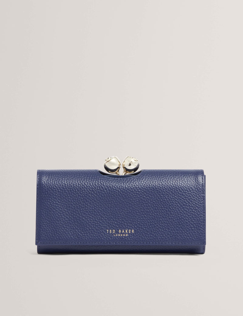 Ted Baker large leather purse with rose clasp - British product