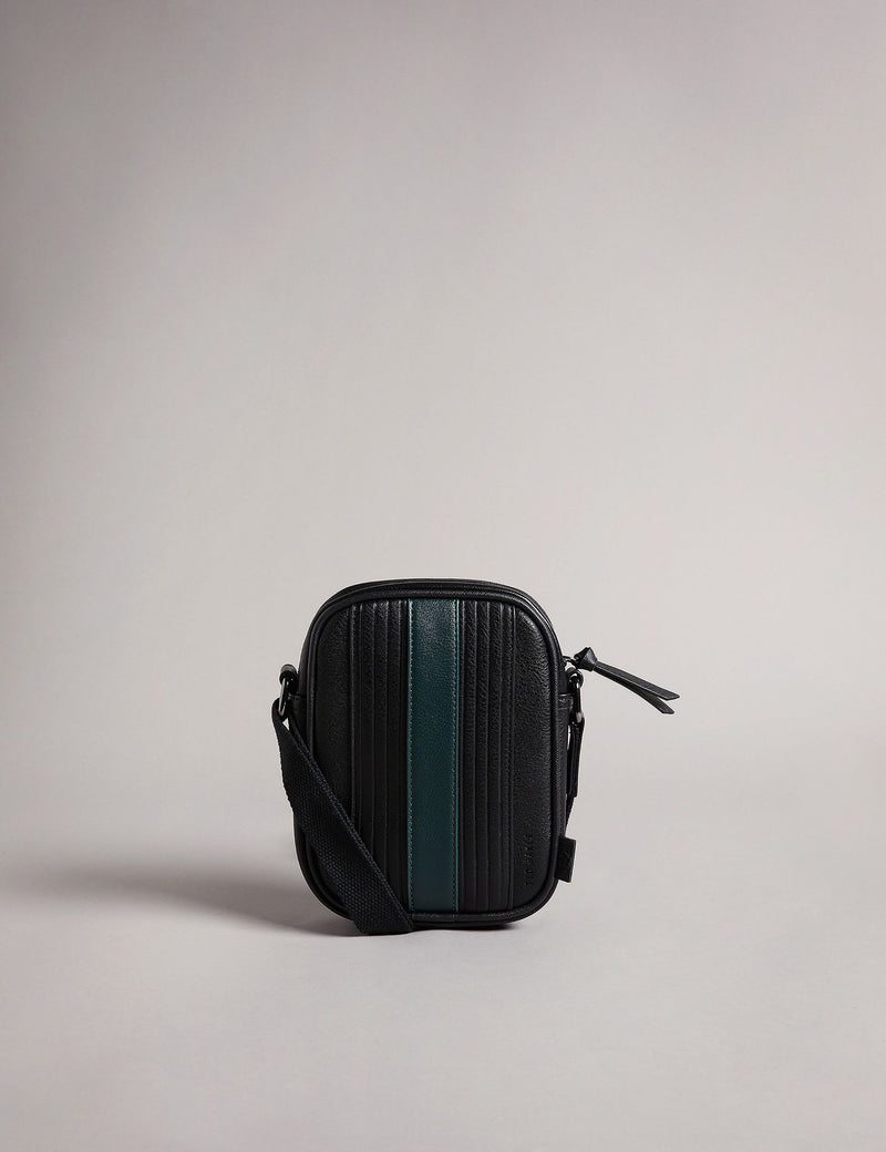 Ted Baker striped faux leather messenger bag, UK version