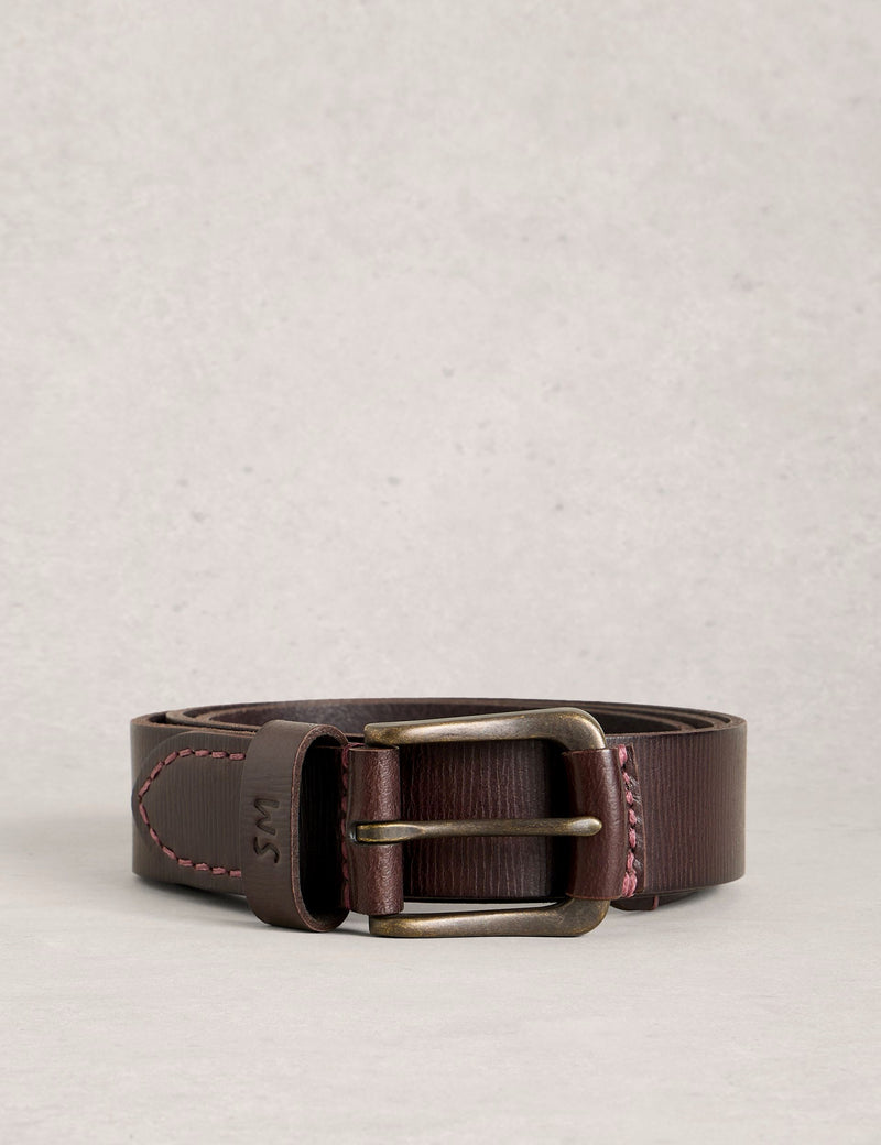 White Stuff leather belt with square buckle, imported from the UK