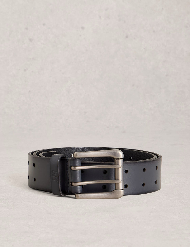 White Stuff leather belt with circular cut-outs - British product