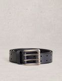 White Stuff leather belt with circular cut-outs - British product