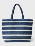Crew Clothing striped woven shoulder bag (British brand)