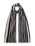 Tommy Hilfiger Elevated Chic Cotton Rich Striped Scarf, imported from the UK