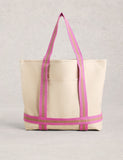 White Stuff canvas tote bag striped detail (British brand)