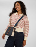 Accessorize cross body bag with three zipped compartments (British brand)