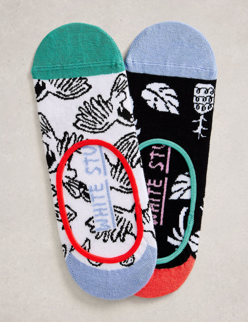 White Stuff cotton-rich trainer socks 2-pack - British product