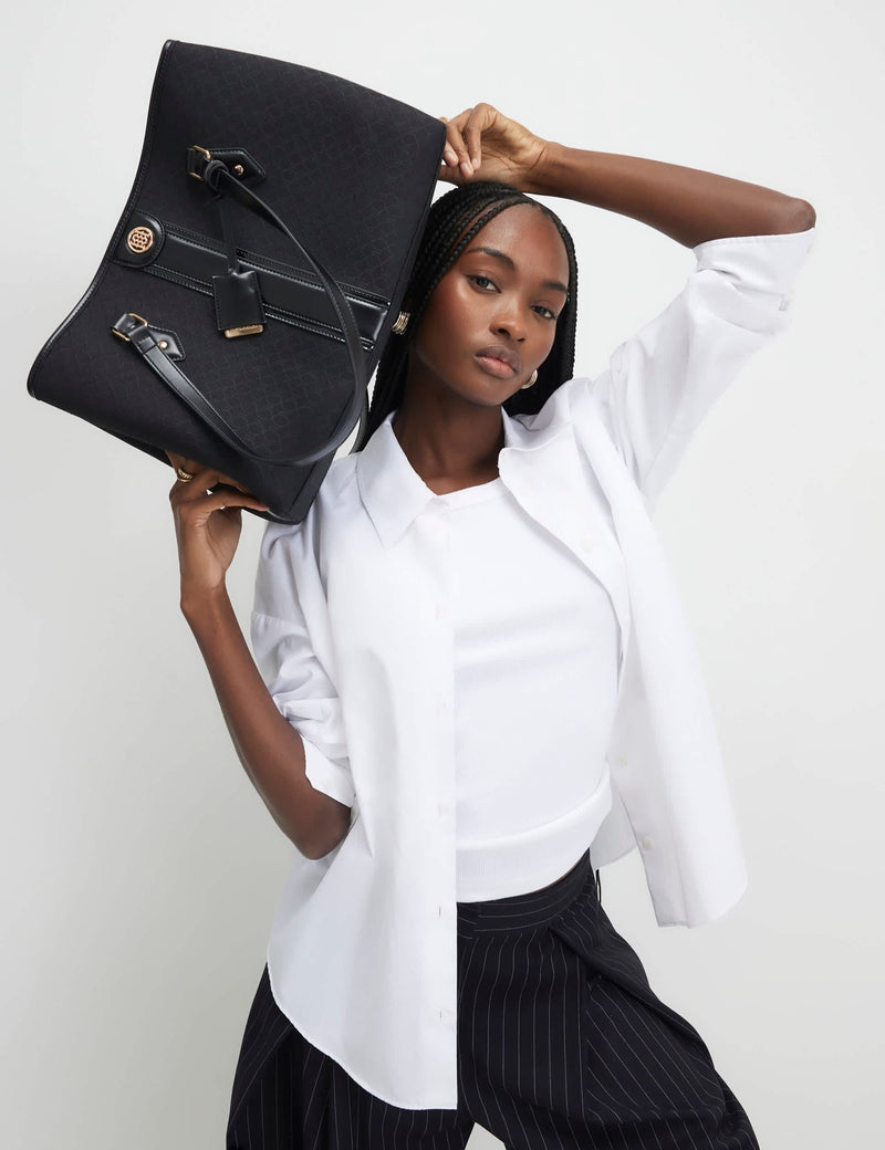 River Island Monogram Stripe Tote Bag (British brand)