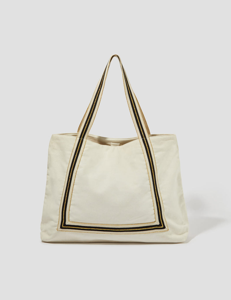 Monsoon striped cotton tote bag, imported from the UK