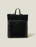 Suede leather backpack with gold hardware, UK version