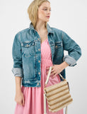 Accessorize woven striped cross body bag, UK version