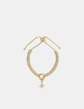 Z by Accessorize 14ct gold plated baguette charm bracelet (British brand)