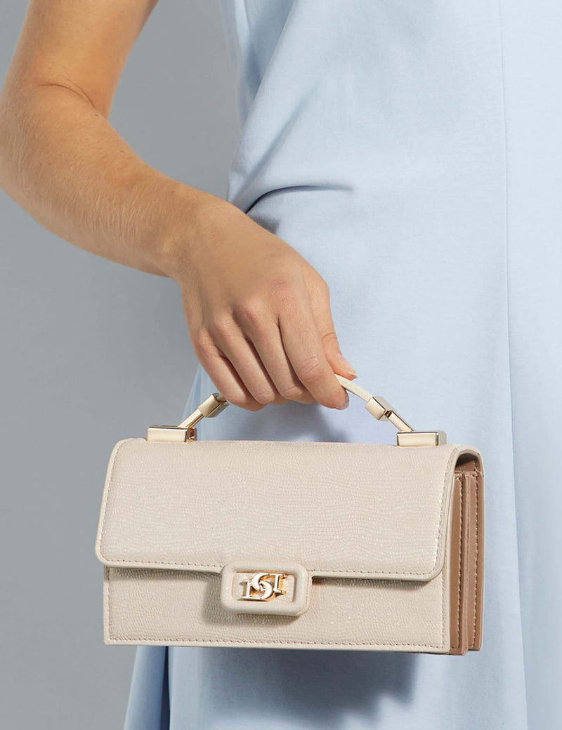 Dune London small lizard effect top handle grab bag (British brand)