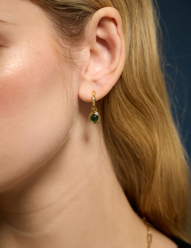 Accessorize gold plated bead hoop earrings 2cm - British product