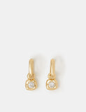 Accessorize gold charm hoop earrings 3cm, UK version