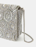 Accessorize geometric beaded clutch bag, imported from the UK