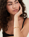 Accessorize gold tone stainless steel hinged bangle - British product