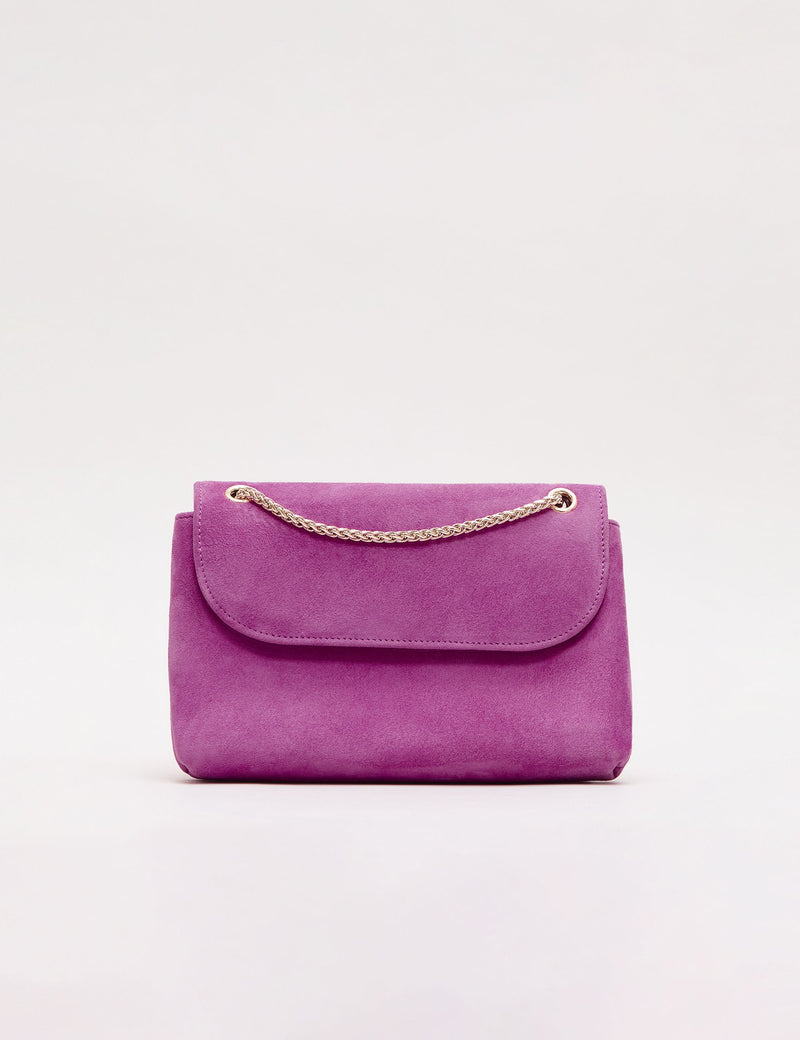 Phase Eight suede clutch bag with chain strap (British brand)