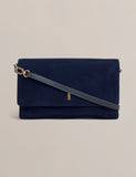 Hobbs suede clutch bag with detachable strap (British brand)