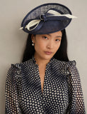 Hobbs bow fascinator structured mesh two-tone bow headband (British brand)