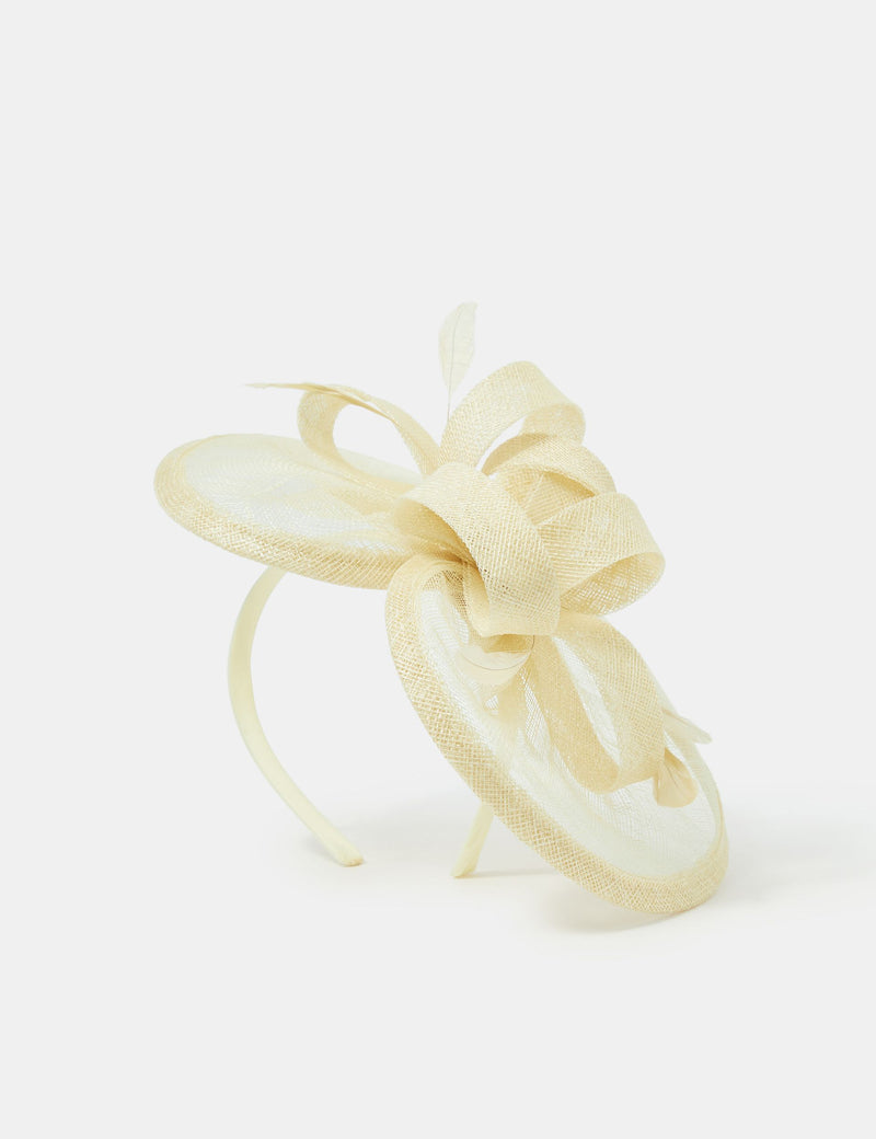 Accessorize bow feather disc fascinator headband (British brand)