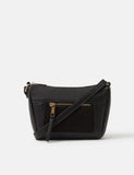 Accessorize faux leather cross body bag with gold hardware - British product