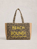 White Stuff raffia embroidered tote bag large (British brand)