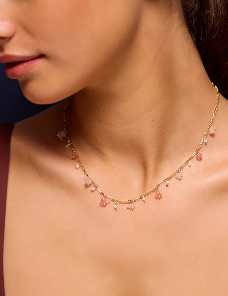 Accessorize gold plated semi precious necklace, UK version