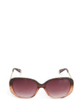 Dune London oversized square sunglasses with bronze tinted lenses, imported from the UK