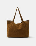Accessorize suede eyelet tote bag 48cm, imported from the UK