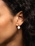 Accessorize 14ct gold plated pearl drop earrings, imported from the UK