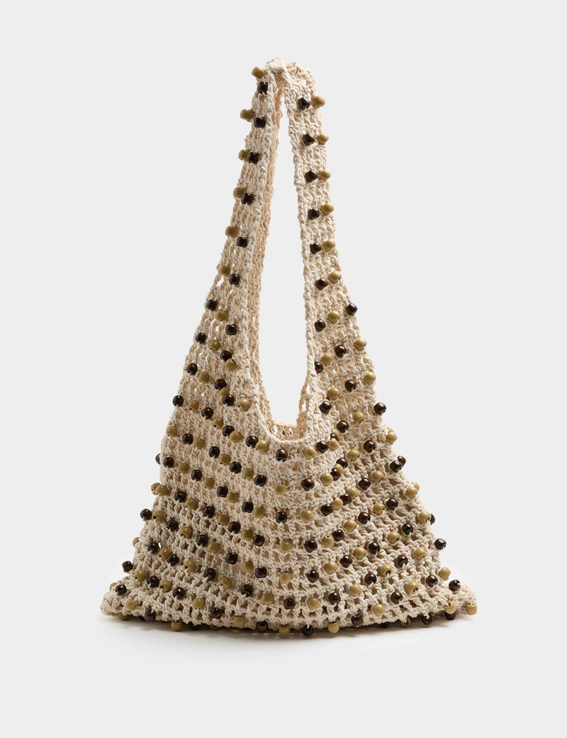 M&S Collection macrame beaded shoulder bag (British brand)